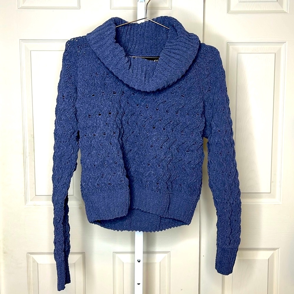 Kendal + Kylie cable knit textured turtleneck m - Picture 2 of 8